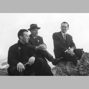 Pere Pascual amb el seu pare, Josep Pascual Vila, i el Dr. Josep Castells Guardiola (possiblement a Sierra Nevada).