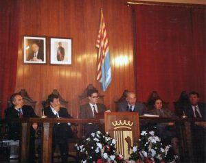 Albert Dou, homenaje del Ayuntamiento de Olot, 1991.