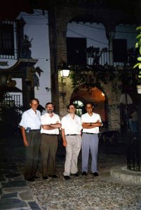 J. Planas, X. Belles, R. Martínez i M. Carrillo. Reunió Científica a Córdoba, 1993.