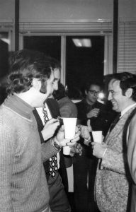 During a celebration at the Institute of Fundamental Biology (1972).