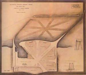 Proyecto del Aeropuerto terrestre y marítimo de Buenos Aires. Fuente: Fondo Terradas, Archivo del IEC.