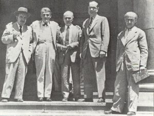 On a trip to Europe in 1950, Duran Reynals met his former colleagues from the Barcelona Municipal Laboratory.